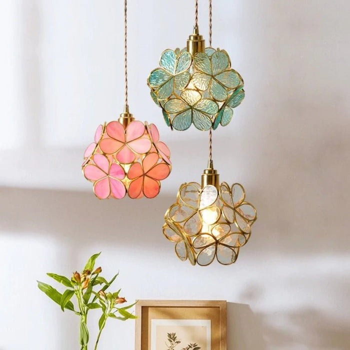 Elegant Flora Glass Pendant Light