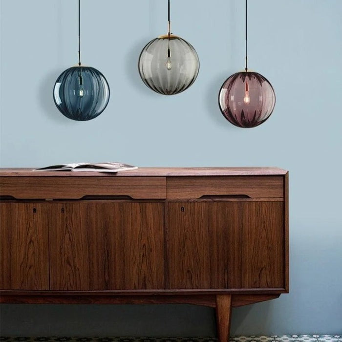 Modern Round Glass Pendant Light