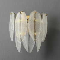 Luxurious Glass Leaves Wall Light