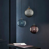 Modern Round Glass Pendant Light