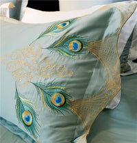 Peacock Teal Duvet Cover Set