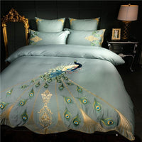 Peacock Teal Duvet Cover Set