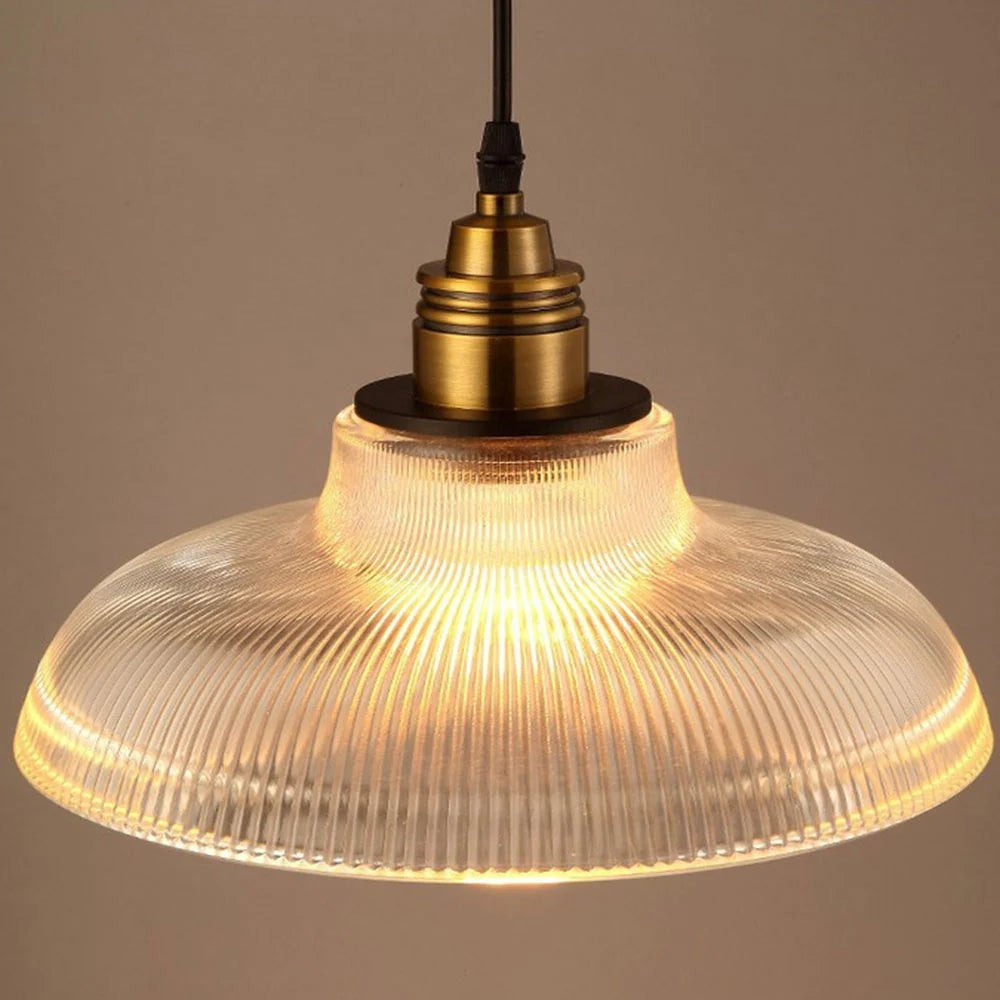 Lampe pendante en verre vintage