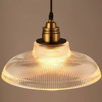 Lampe pendante en verre vintage