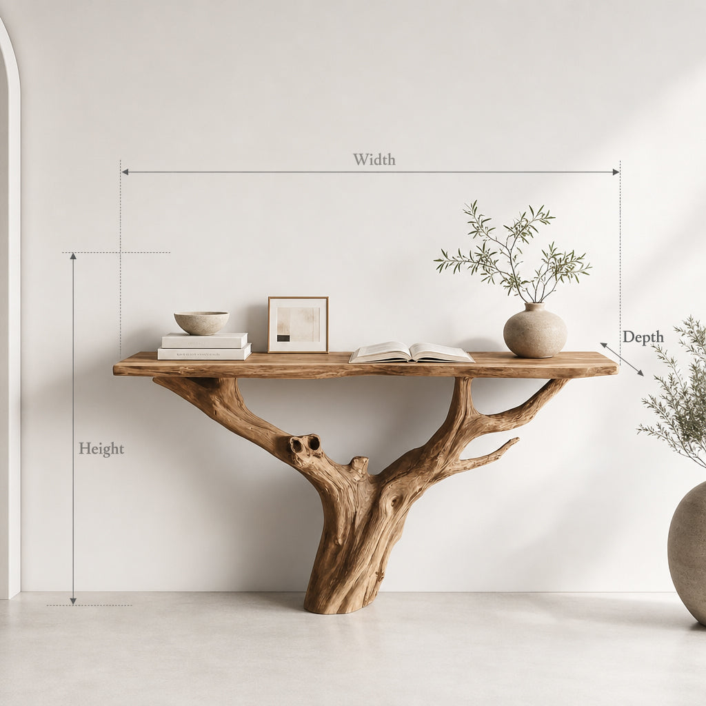 Handcrafted Entryway Console Table – Handmade Live Edge Hallway Furniture