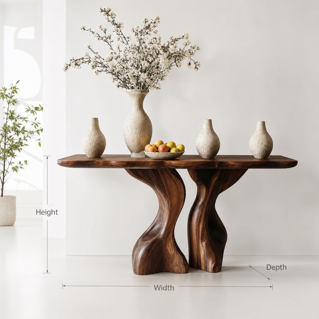 Handcrafted Entryway Table – Handmade Live Edge Console Furniture