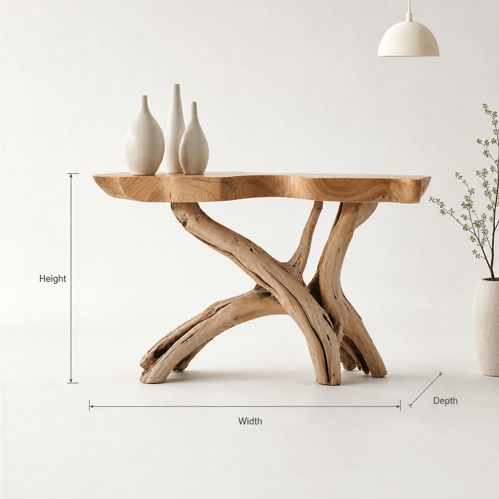 Handcrafted Live Edge Console Table Furniture Decor