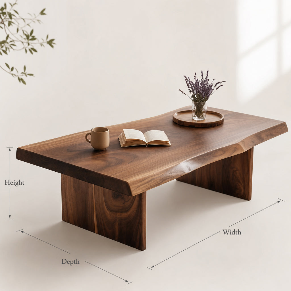 Handcrafted Rustic Coffee Table – Heavy Duty Solid Timber Center Table