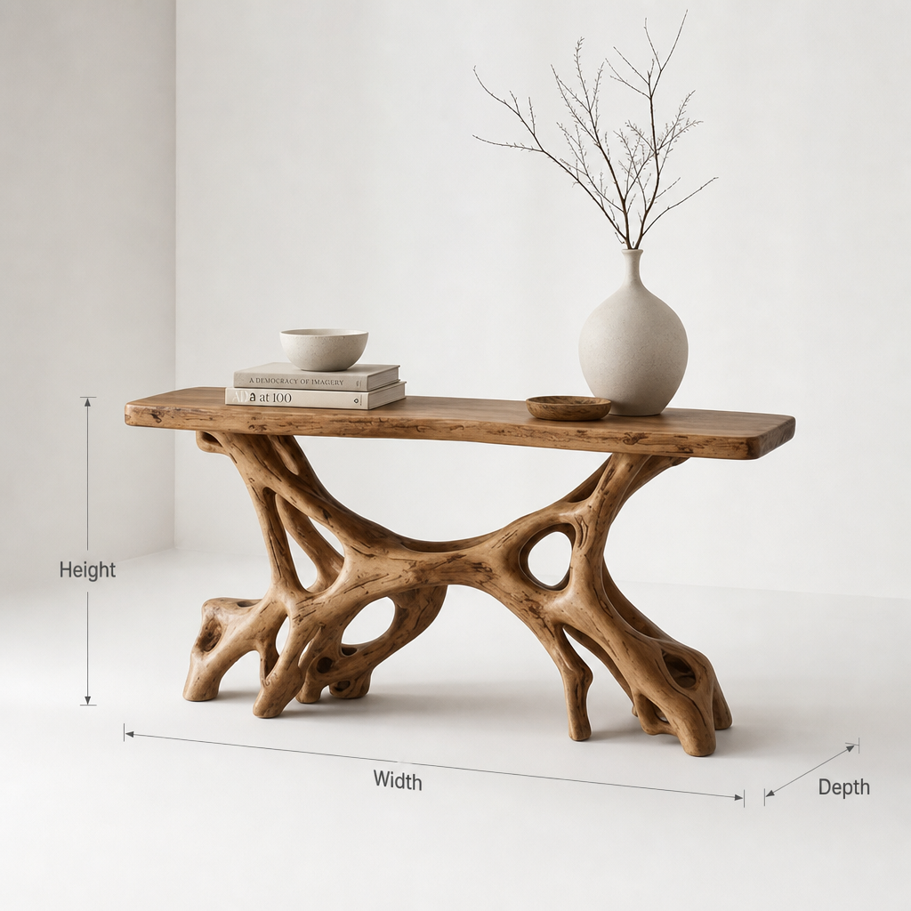Handcrafted Wooden Entryway Table – Rustic Console Table, Modern Reclaimed Wood Accent