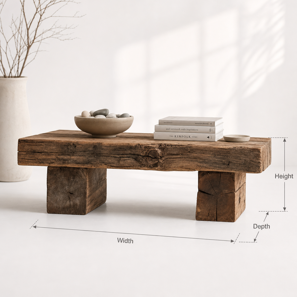 Handmade Live Edge Coffee Table – Rustic Solid Wood Slab for Modern Farmhouse Decor