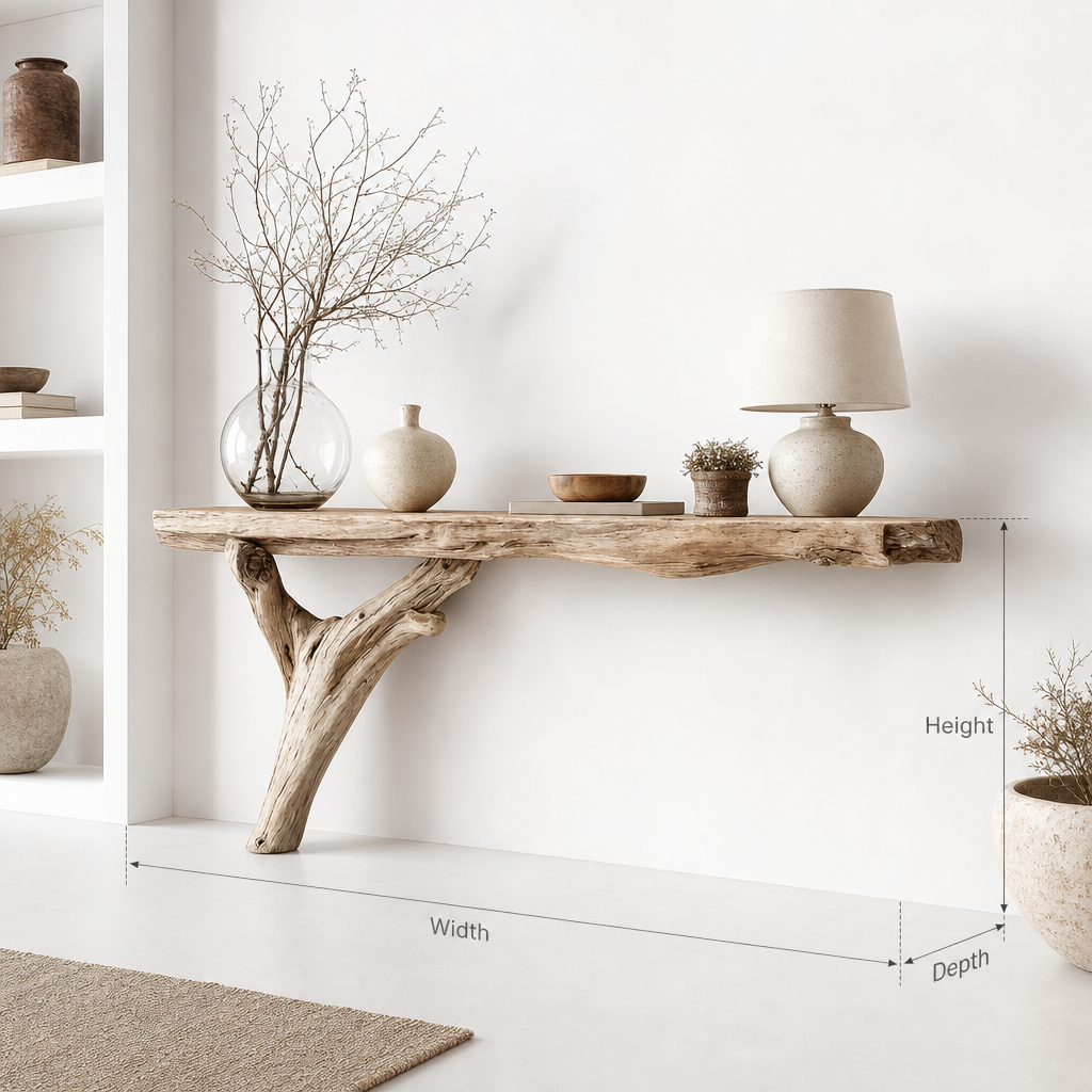Handmade Live Edge Console Table – Rustic Entryway & Hallway Side Table