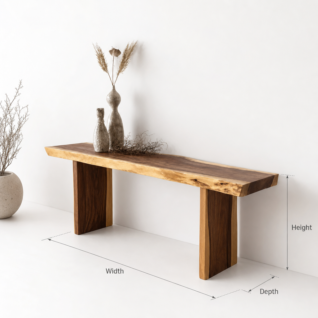 Handmade Reclaimed Wood Console Table - Rustic Farmhouse Entryway Furniture