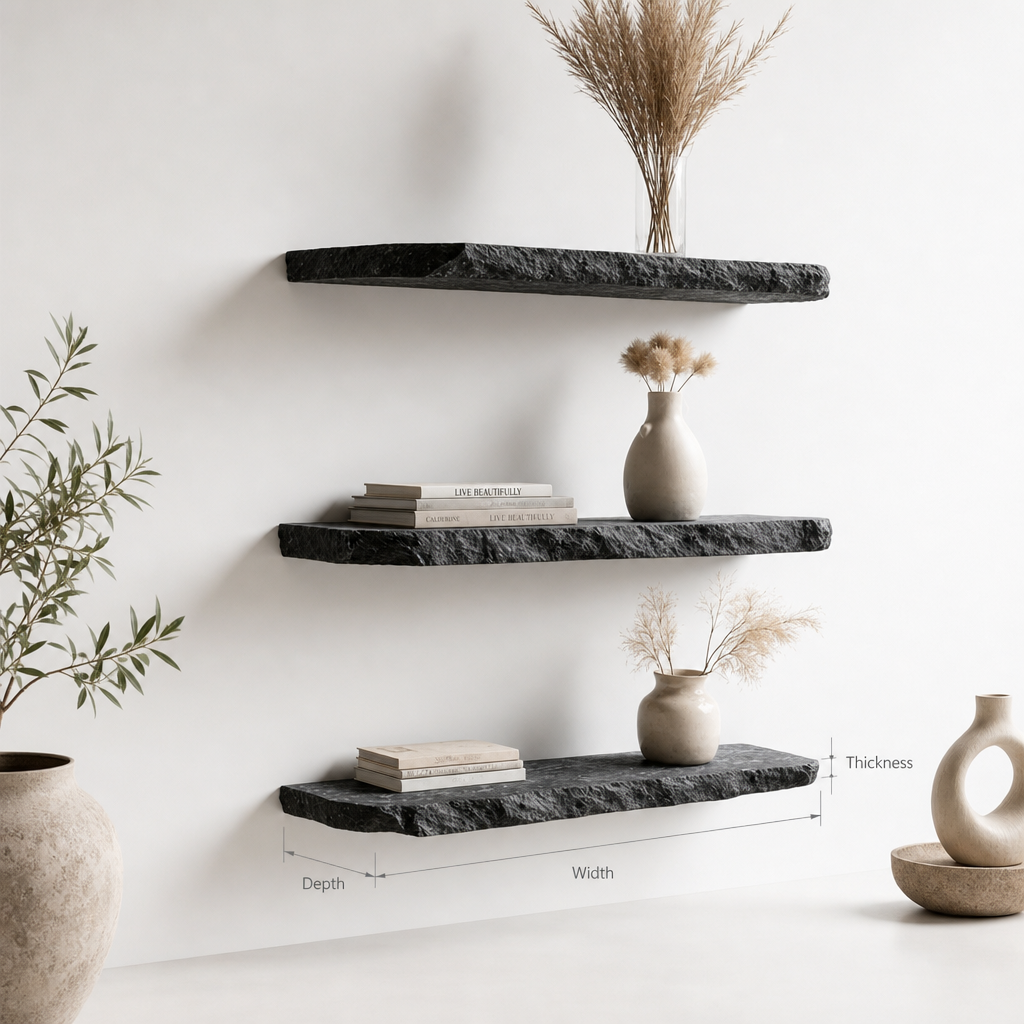 Handmade Rustic Floating Corner Shelf – Live Edge Bookshelf for Nursery & Décor