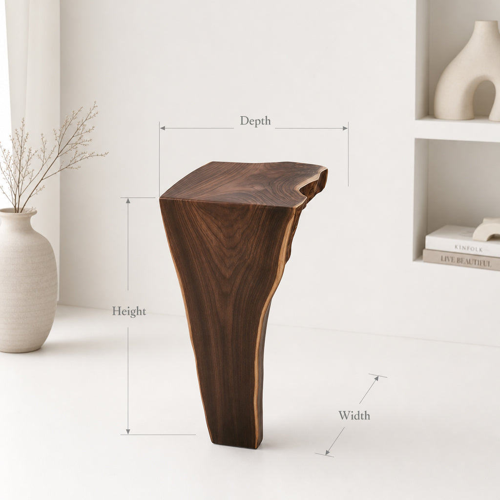 Handmade Solid Wood Sofa Arm Table – Farmhouse Couch Storage, Reclaimed Wood Armrest Shelf