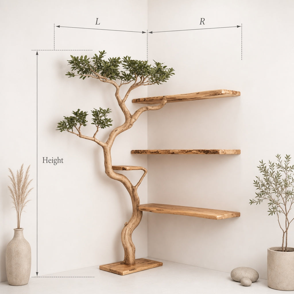 Handmade Tree Bookshelf – Rustic Wooden Bookcase for Home Decor & Gifts