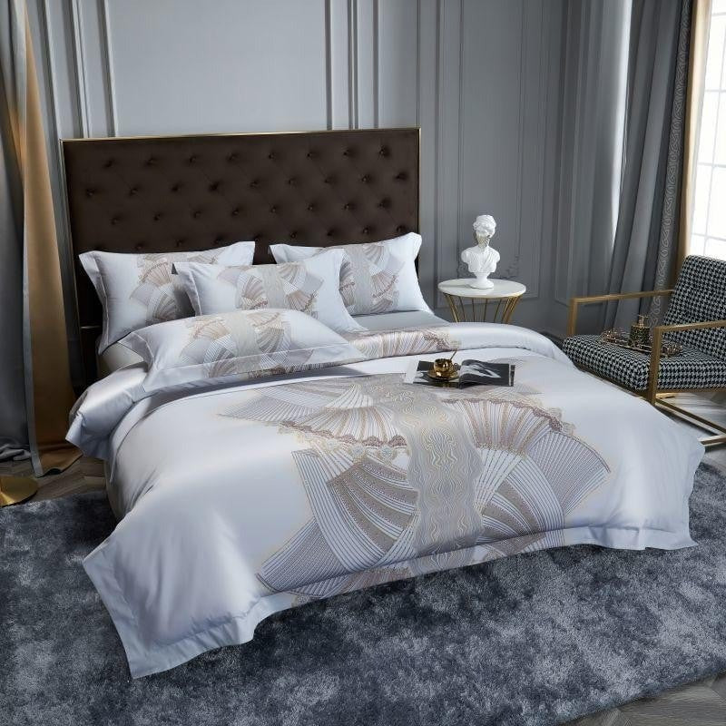 Deluxe Silver Duvet Cover Set