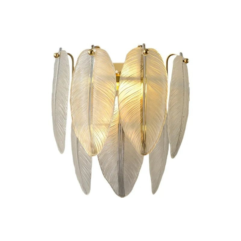 Luxurious Glass Leaves Wall Light