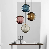 Modern Round Glass Pendant Light