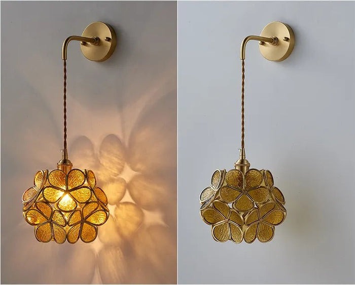 Elegant Flora Glass Wall Light