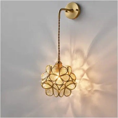 Elegant Flora Glass Wall Light