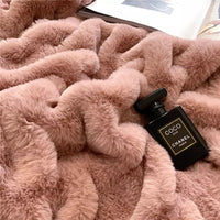 Fluffy Faux-Fur Blanket Throw