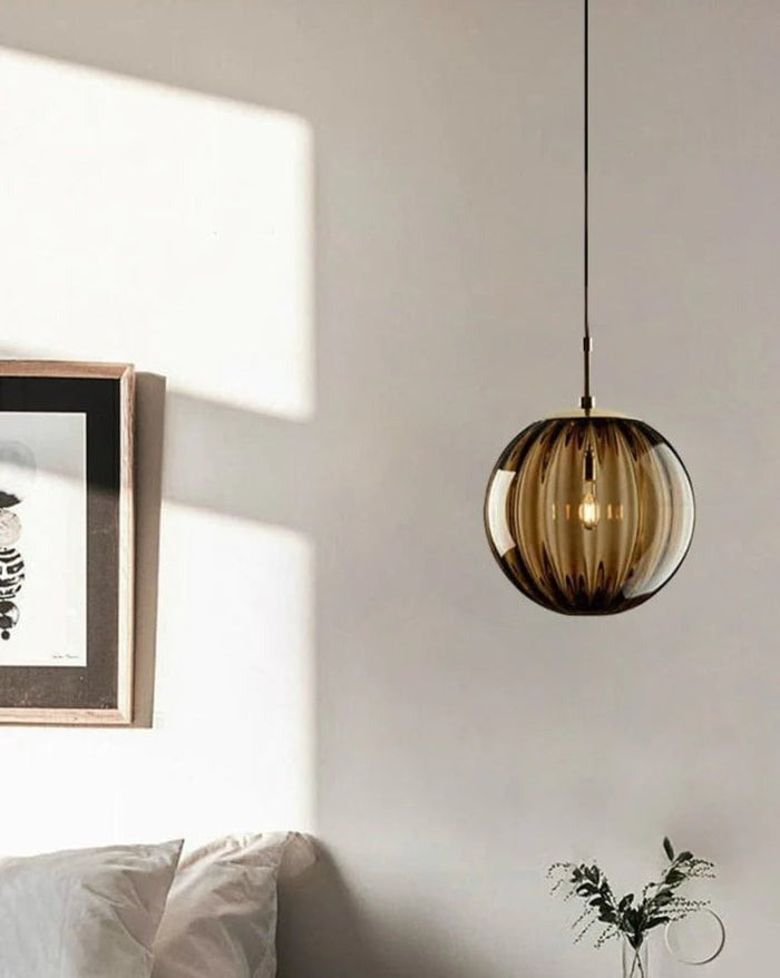 Modern Round Glass Pendant Light