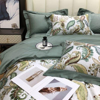 Unique Sage Queen Duvet Cover Set