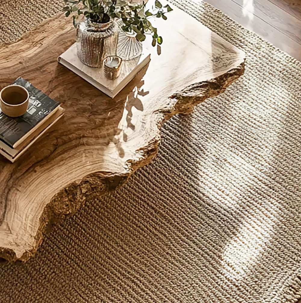Irregular Freeform Live Edge Solid Wood Coffee Table