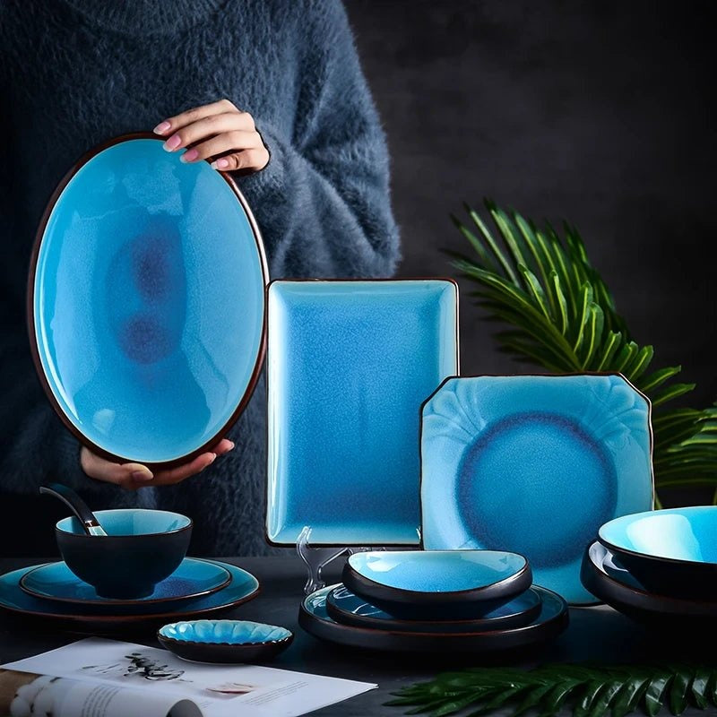 Deluxe Blue Dining Set