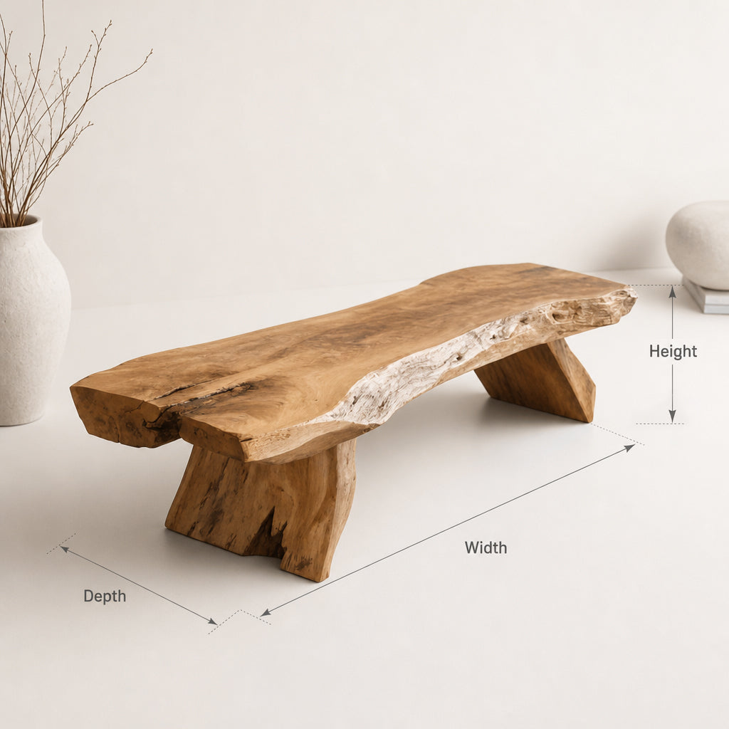 Live Edge Wood Console Table – Natural Slab Entryway Table
