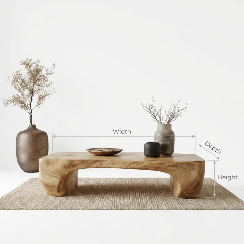 Mid Century Wooden Coffee Table For Living Room Decor