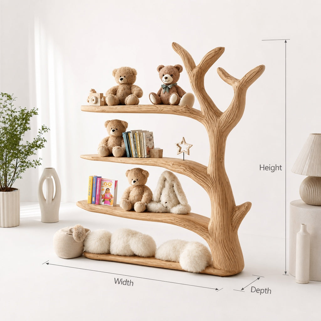 Midcentury Tree Shelf Kids Room Nursery