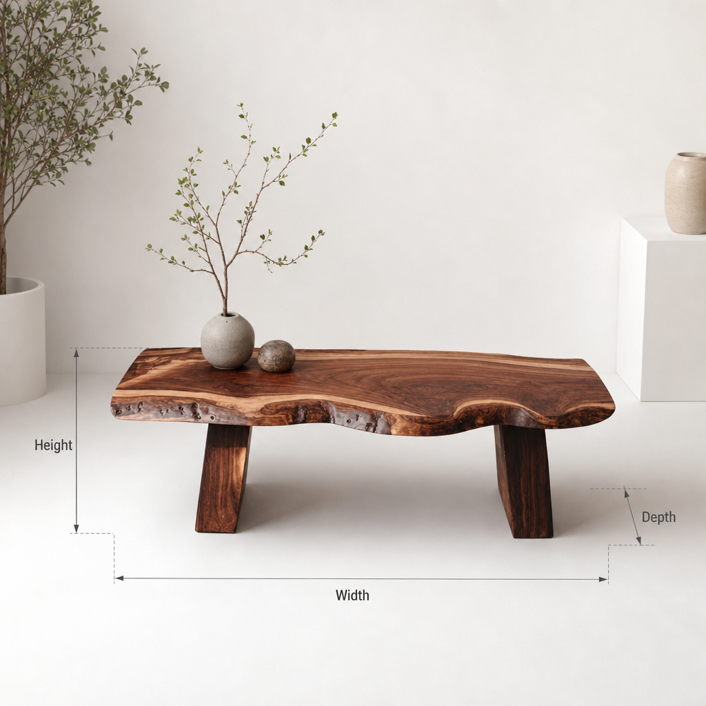 Minimalist solid wood bench with rustic entryway seating decor setup