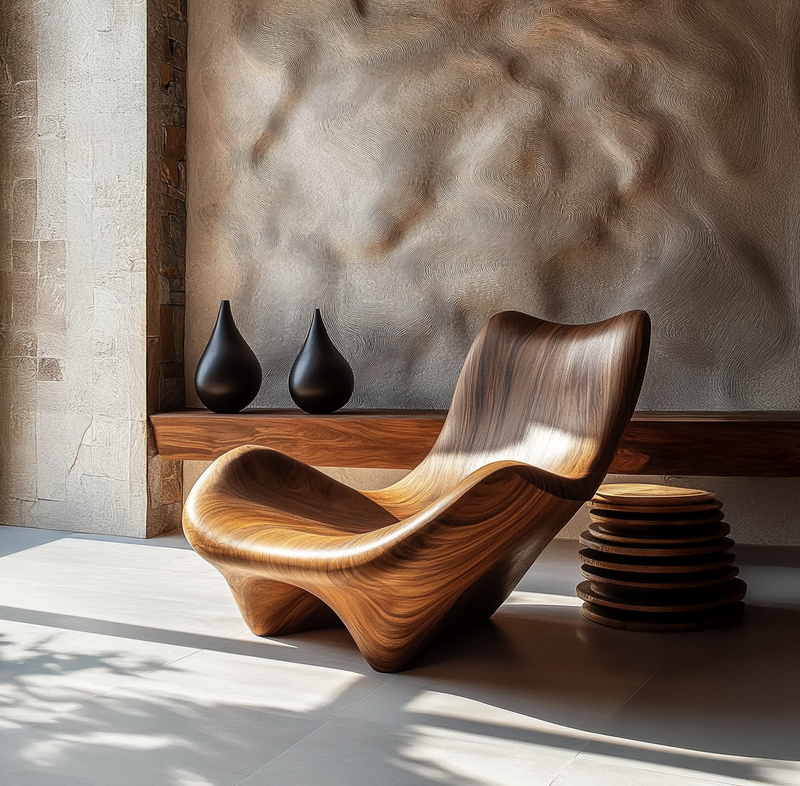 Organic design lounge chair for living room or lounge seating