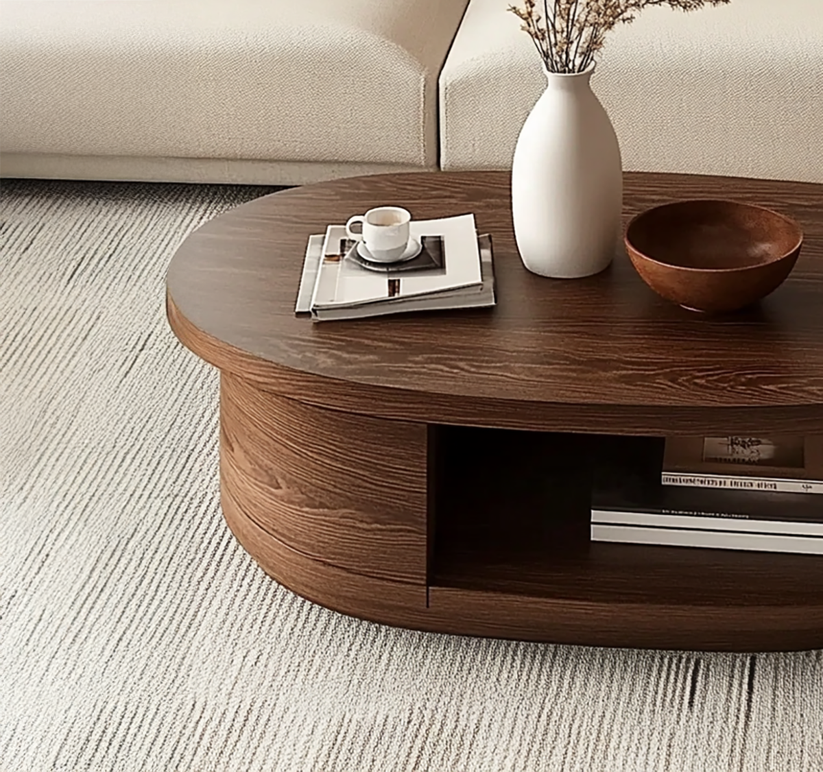 Solid wood coffee table for living room with modern style
