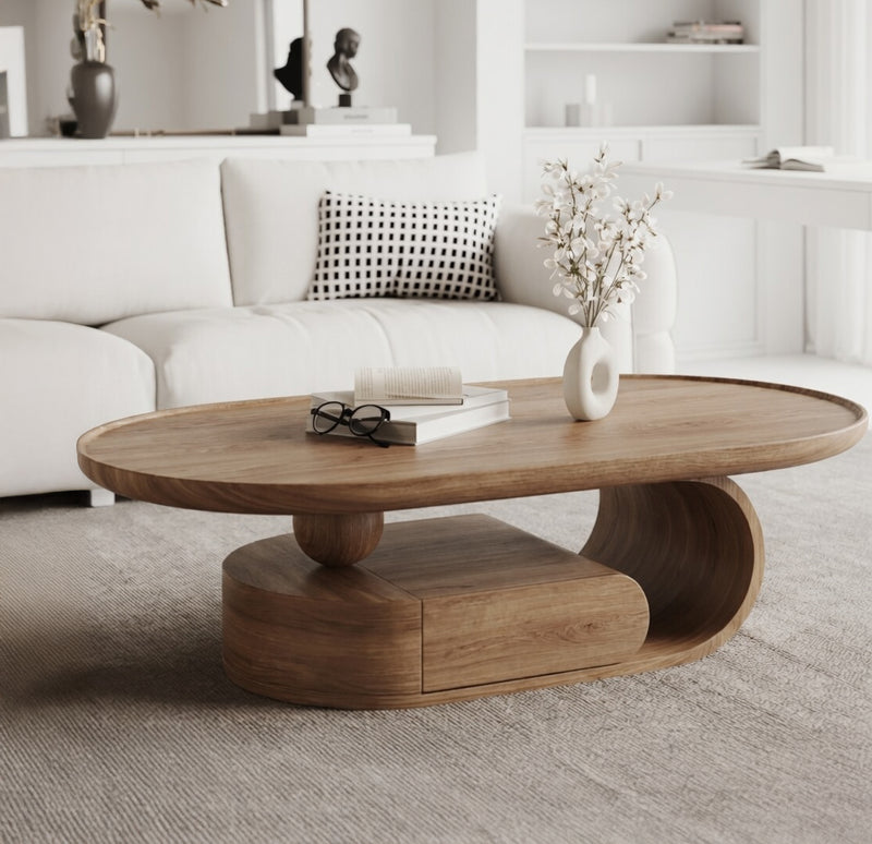 Organic modern coffee table for stylish living room interiors
