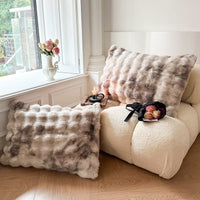 Luxurious Rabbit Faux-Fur Blanket Throw