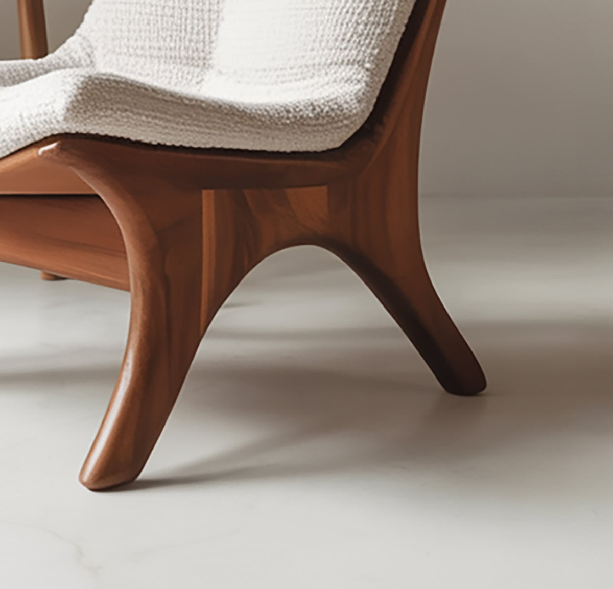Sculptural accent chair for modern living room seating