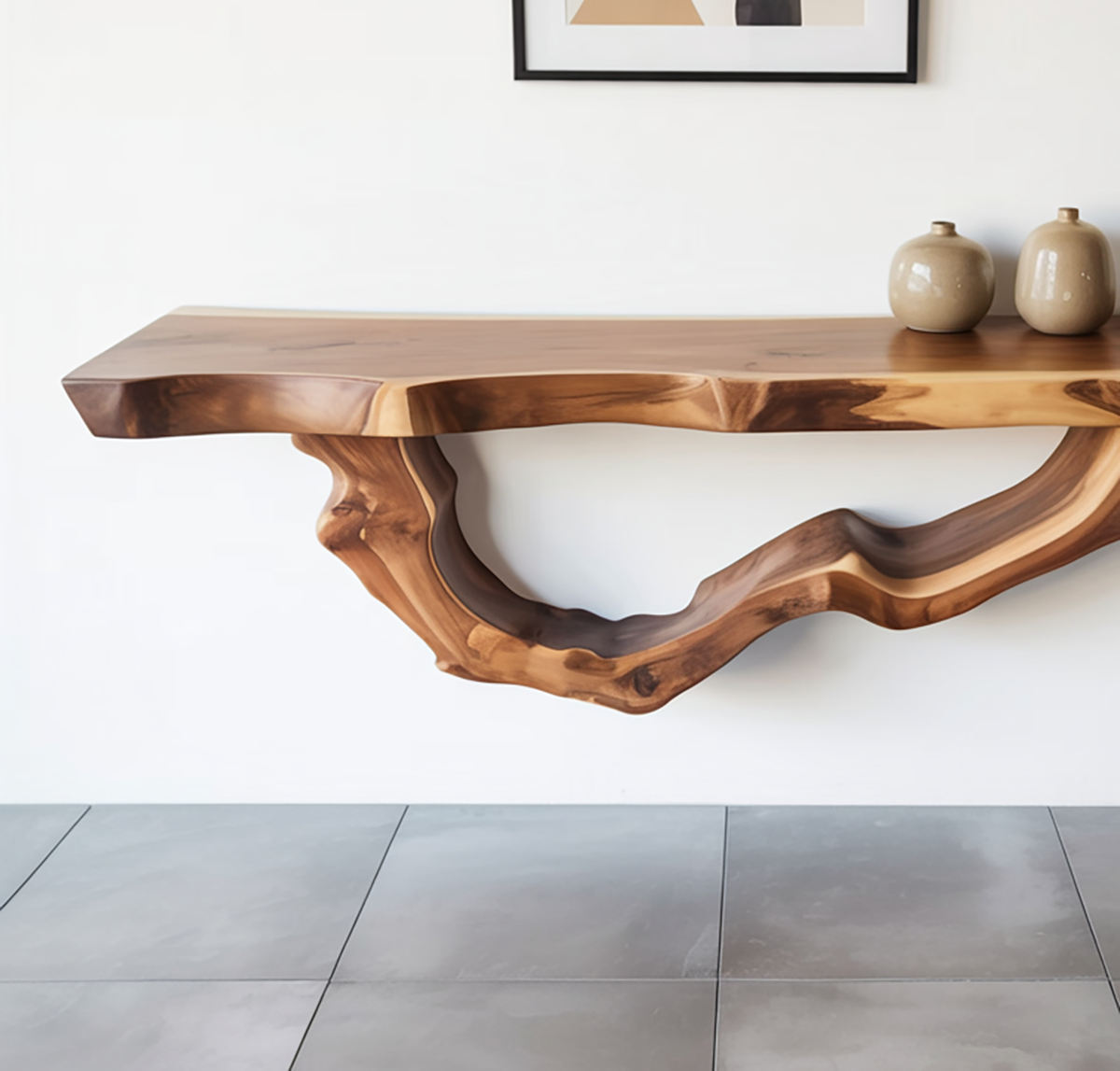 Floating wall shelf for modern rustic home decor