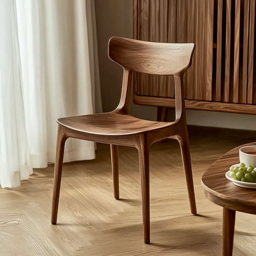 Organic Modern Sculptural Wooden Chair Dining Room Or Kitchen