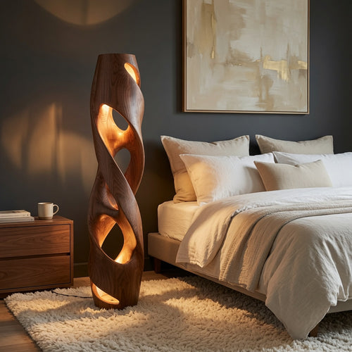 Organic Sculptural Floor Lamp For Modern Living Room