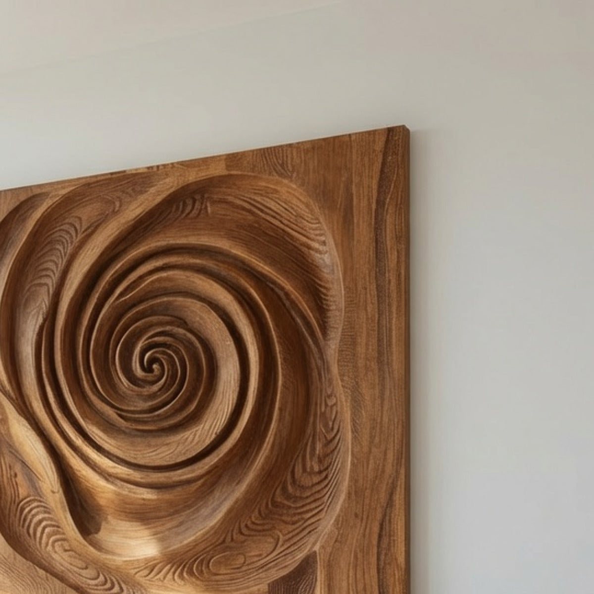 Organic Wall Sculpture With Spiral Design For Living Room