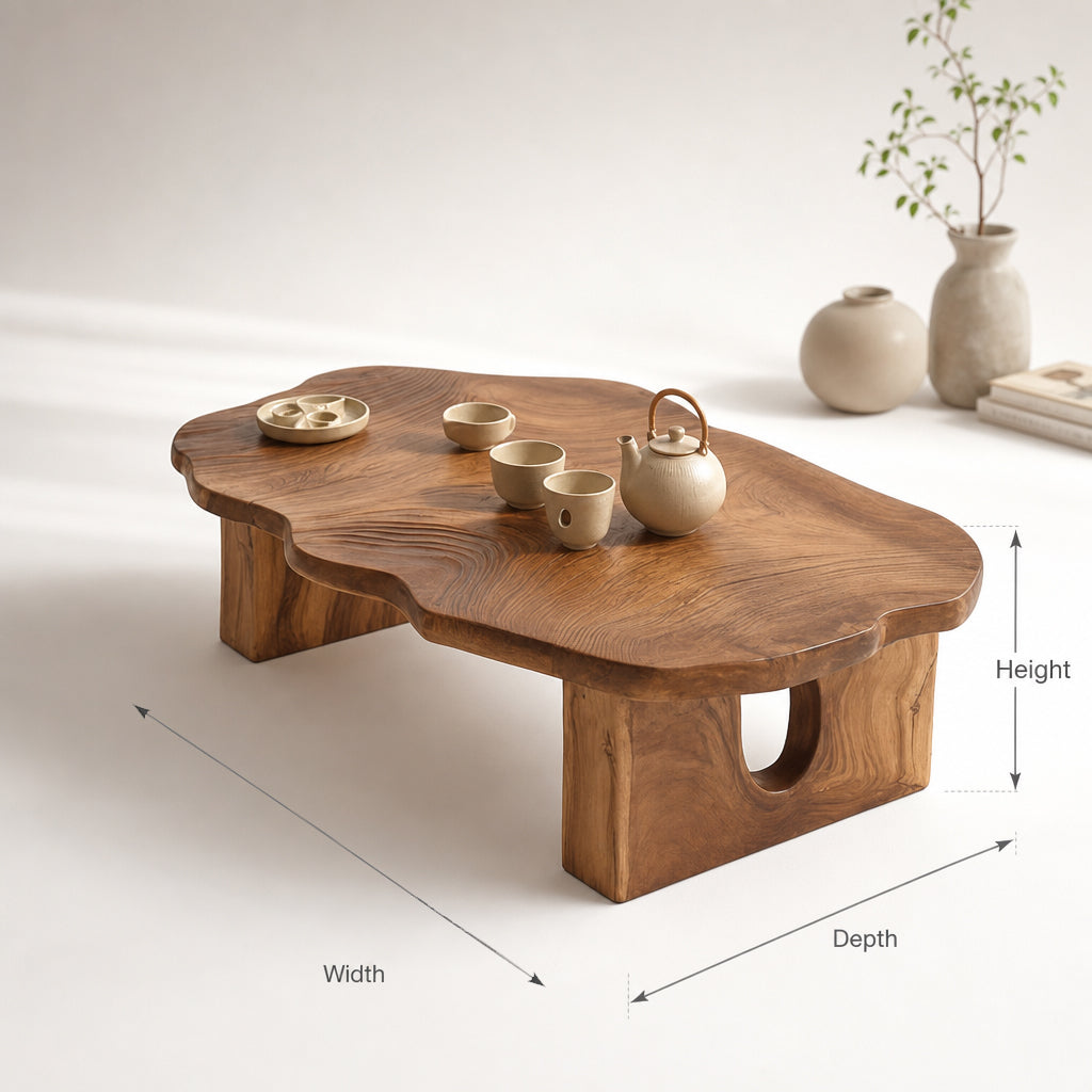 Organic Live Edge Coffee Table For Living Room And Lounge
