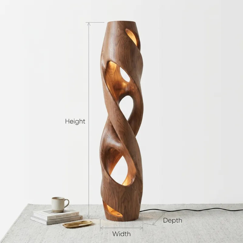 Organic Sculptural Floor Lamp For Modern Living Room