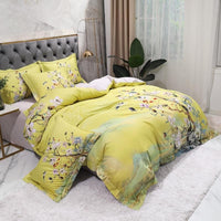 Floral Yellow Duvet Cover Set