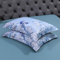 Blue Peacock Duvet Cover Set