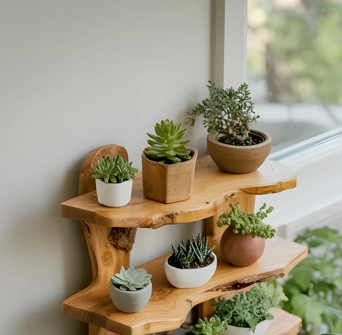 Outdoor plant stand for flowers and potted plants display