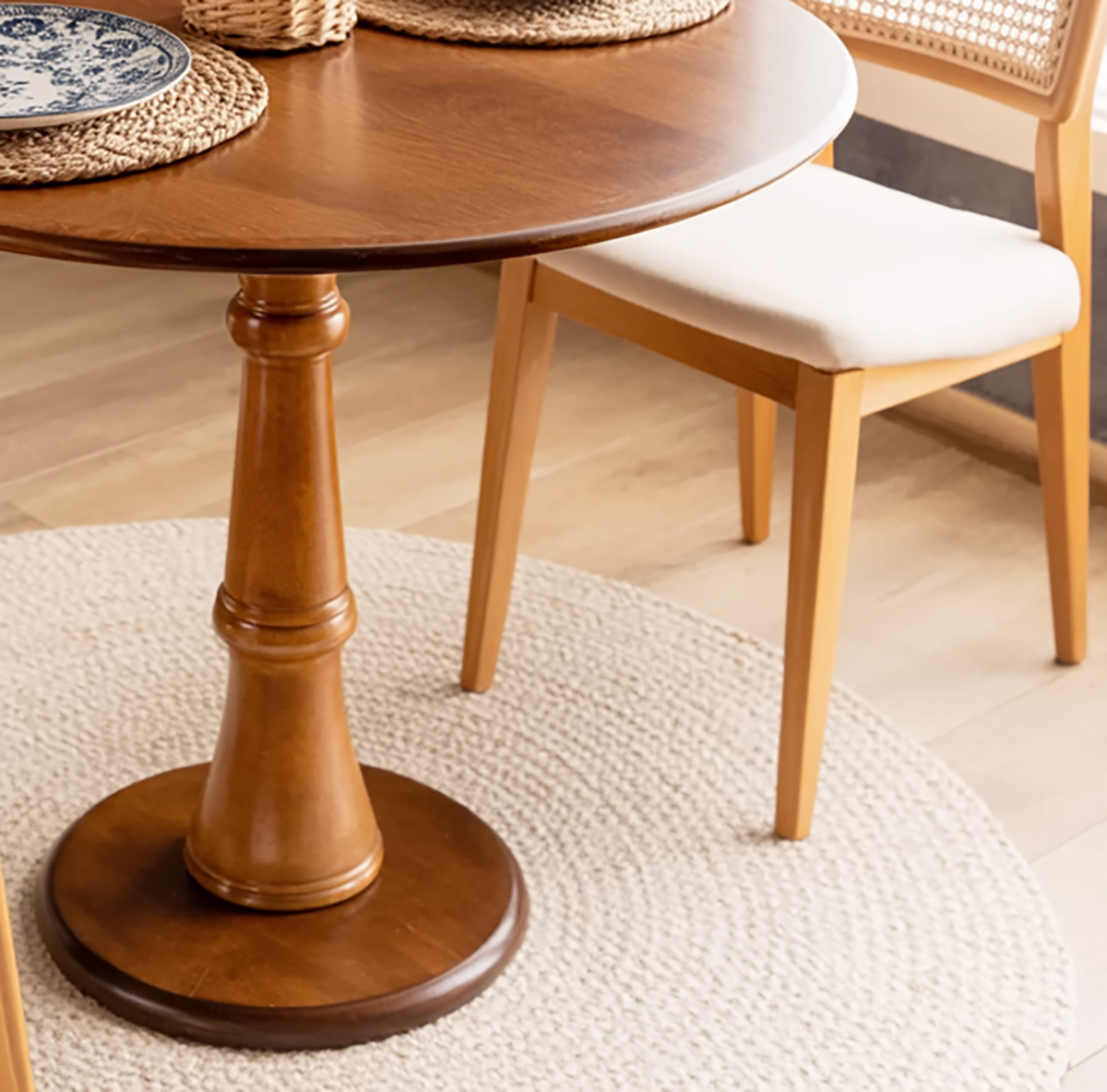 Solid wood family dining table for kitchen or dining room