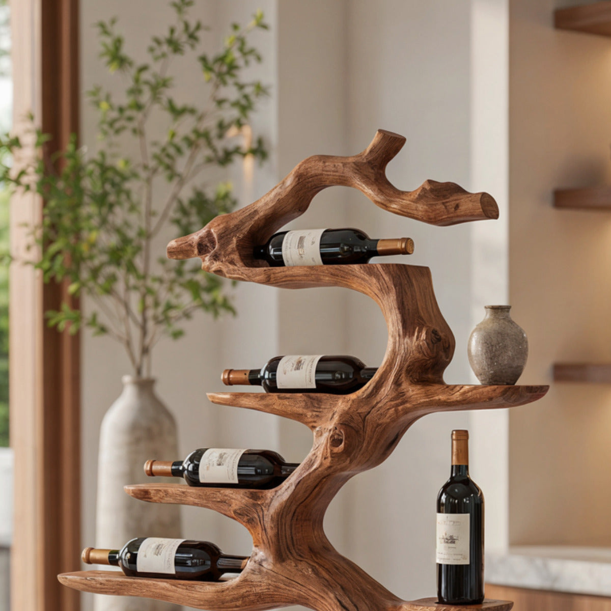 Artisan handcrafted wine storage shelf