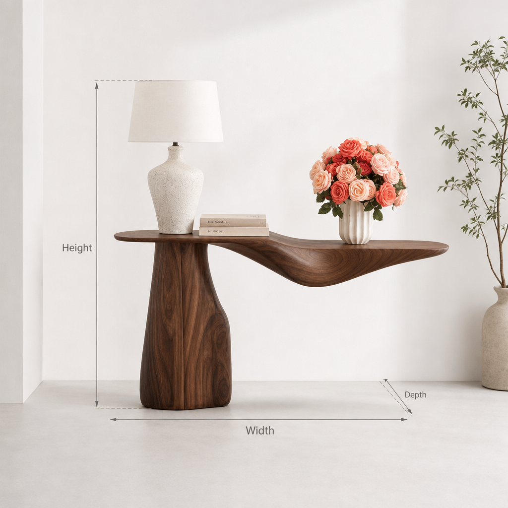 Rustic Live Edge Console Table For Entryway Design Ideas
